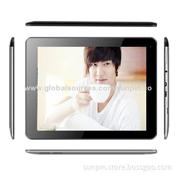 9.7-inch Tablet PCs, MTK CPU with Quad Core 1.6GHz, TF Card Supports 32GB